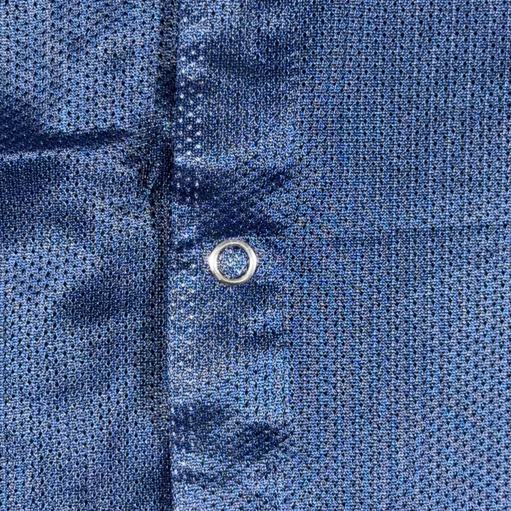 Vintage Mossimo Shirt Adult MEDIUM Blue Polyester Snap Up Mesh Surfer USA 90s - Picture 5 of 8
